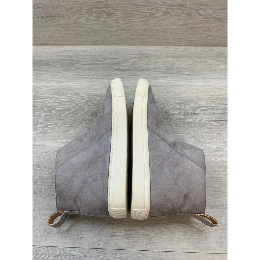 J.Crew Women's Grey Suede Zip High Top Sneaker Boots 8 Grey Comfort Shoes
